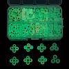 6 Style Luminous Acrylic & Transparent Plastic Beads MACR-FS0001-24-4