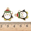 304 Stainless Steel Enamel Pendants STAS-L300-012G-22-3