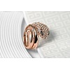 Real Rose Gold Plated Eco-Friendly Alloy Czech Rhinestone Snake Wrap Wide Band Rings RJEW-AA00310-7-RG-2