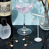 DIY Initial Letter A~Z Alphabet Brass Enamel Wine Glass Charm Rings Making Kits DIY-SC0024-59B-4