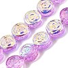 Electroplate Baking Paint Transparent Glass Beads Strands GL-CBA2ED2-05C-1