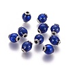 Antique Silver Plated Alloy Enamel Beads ENAM-L014-002AS-1