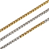 304 Stainless Steel Two Tone Wheat Chains CHS-A019-03GP-3