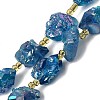 Electroplated Raw Rough Natural Amethyst Beads Strands G-Z131-J02-01-3
