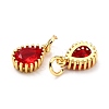 Brass Micro Pave Cubic Zirconia Pendants ZIRC-D120-01G-02-3