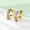 Brass Micro Pave Clear Cubic Zirconia Hoop Earrings EJEW-H158-16A-GP-3