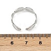 Brass Adjustable Cuff Rings for Women RJEW-B132-02A-P-5