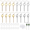 8 Pairs 4 Styles Blank Dome Glass Dangle Earrings EJEW-AB00008-1