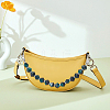 2Pcs 2 Colors Resin Faceted Beaded Bag Handles FIND-WR0008-13-5