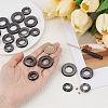 18Pcs 3 Styles Alloy Grommet Eyelet Findings FIND-CL0002-21B-3