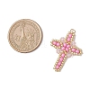 Glass Seed Beaded Cross Pendants PALLOY-MZ00826-04-2