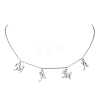304 Stainless Steel Letter MAMA Pendants Necklace NJEW-JN04702-02-2