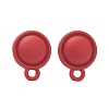 Spray Painted Alloy Stud Earrings Findings FIND-I015-B01-2