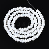 Electroplate Opaque Glass Beads Strands X-GLAA-N022-4mm-03-2