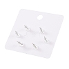 6 Pcs Brass Mirco Pave Clear Cubic Zirconia Ear Studs EJEW-S218-01P-03-2