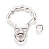 Alloy Swivel Lobster Clasps KEYC-WH0016-39P-1