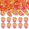 50Pcs Autumn Theme Two-Tone Transparent Glass Charms GLAA-YW0004-11B-1