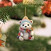 Polar Bear with Scarf Acrylic Hanging Ornaments PW-WGD777E-01-2