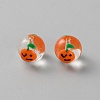 Round Handmade Lampwork Beads LAMP-WH0003-015A-1