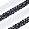 10 Yards 2 Colors Milk Fiber Embroidery Flower Lace Trim SRIB-GF0001-32-1