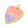 Brass Enamel Pendants KK-Z077-01G-05-2