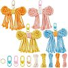 DIY Handmade Woven Cotton Bowknot Keychain Making Kits DIY-SC0028-14-1