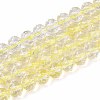 Crackle Transparent Glass Beads Strands GLAA-N063-8mm-08-1