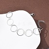 304 Stainless Steel Ring Link Chain Bracelets BJEW-P373-02C-P-3