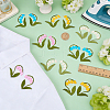 16Pcs 16 Colors Polyester & Cotton Clothing Patches DIY-FG0010-39-4
