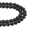 GOMAKERER 2 Strands Natural Black Onyx Beads Strands G-GO0001-15A-1