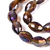 Electroplate Transparent Glass Beads Strands GL-N002-01A-A15-3