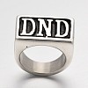 Personalized Retro Men's 316 Stainless Steel Wide Band Finger Rings RJEW-J066-45-23mm-2