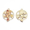 Rack Plating Alloy Enamel Pendants ENAM-N055-079-3
