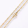 304 Stainless Steel Singapore Chain Necklaces MAK-L015-25C-1