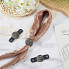 6Pcs Alloy with Imitation Leather Scarf Clips AJEW-CL0004-82C-4