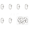 6Pcs 304 Stainless Steel Screw Carabiner Lock Charms STAS-UN0060-18-1