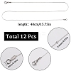 12Pcs 304 Stainless Steel Serpentine Chain Necklaces Set for Men Women NJEW-SC0001-26-2