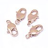 Brass Lobster Claw Clasps KK-F764-15RG-1