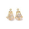 Brass Micro Pave Cubic Zirconia Pendants KK-K382-46G-1