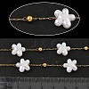 Ion Plating(IP) 304 Stainless Steel Flower Link Chains CHS-H034-03G-04-4