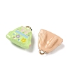 Alloy Enamel Charms FIND-A060-02B-G-2