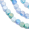 Gradient Color Electroplate Glass Bead Strands X1-GLAA-E042-03C-3