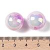 UV Plating Opaque Crackle Two-tone Acrylic Beads X1-MACR-C032-01D-3