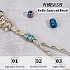  3Pcs 3 Style Outdoor EDC Tool Titanium Alloy Parachute Rope European Beads FIND-NB0004-97A-4