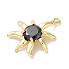Brass Micro With Glass Pendants X-KK-U013-05G-2