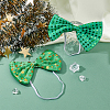 2Pcs 2 Style Cloth & Paillette Elastic Bowknot Ties FIND-FH0008-28-4