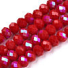 Electroplate Opaque Solid Color Glass Beads Strands X1-EGLA-A034-P4mm-L21-1
