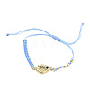 Adjustable Nylon Thread Braided Bead Bracelets BJEW-JB05545-03-1