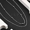Brass Double Layer Necklaces NJEW-D302-52P-3