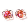 UV Plating Rainbow Iridescent Transparent Acrylic Beads OACR-C007-11B-3